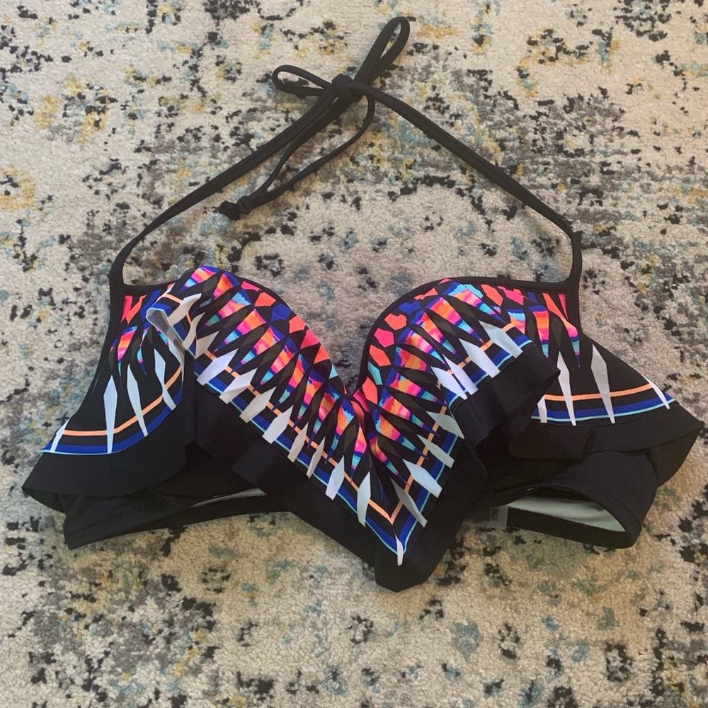 Pink Victoria’s Secret Flounce Swim Top